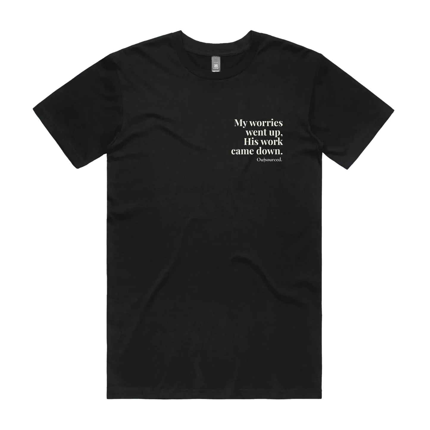 Black front flat lay
